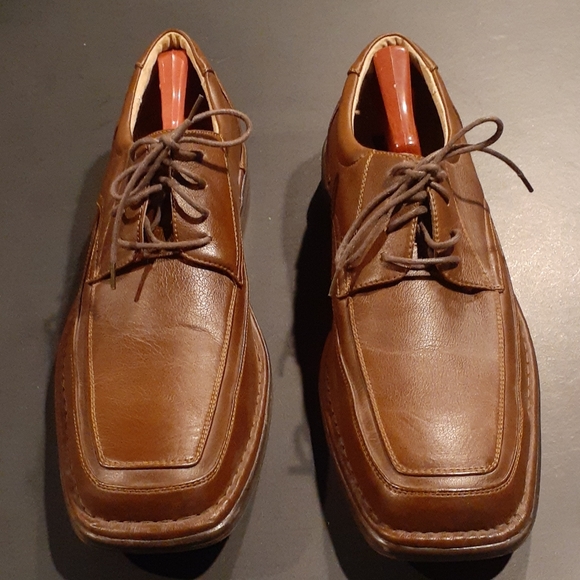 Stafford Shoes Men Square Toe Dress Casual Brown Shoes 2m Poshmark